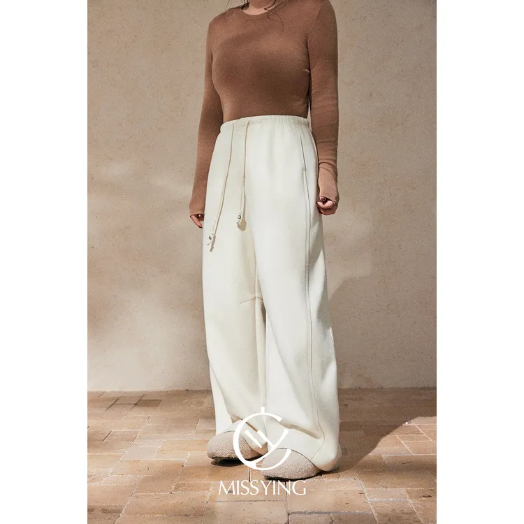 应小姐黑标【云朵随行】微胖大码醋酸+绵羊毛+桑蚕丝显瘦百搭休闲裤