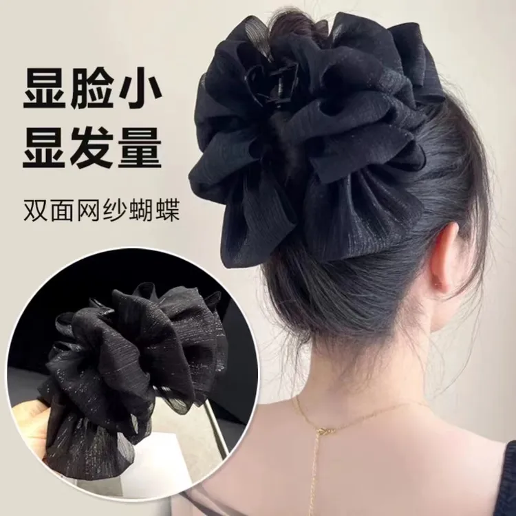 超大号云朵泡泡蓬松发饰网红时尚蝴蝶结蓬松后脑勺抓夹百搭发夹H3