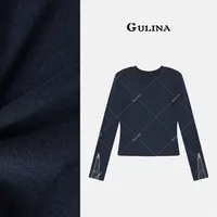 GULINA/娜姐夏欧洲站设计师经典休闲百搭长袖T恤女88213