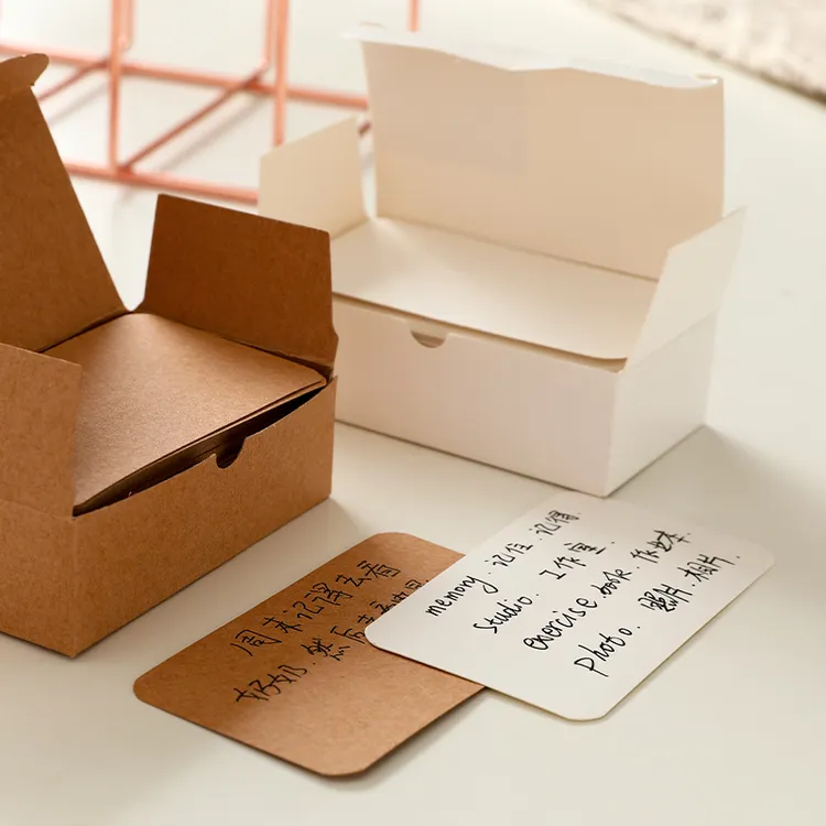 创意空白卡片明信片diy牛皮纸卡纸涂鸦小卡片书签留言卡便签卡