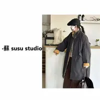 KF24601时尚文艺范中长款棉衣外套