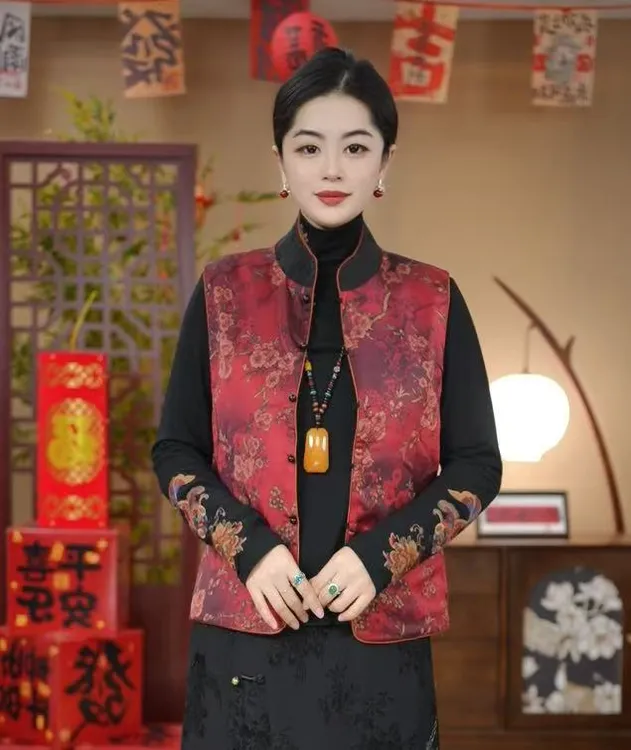 【喜上眉梢】新中式高定重工刺绣双面穿气质马甲