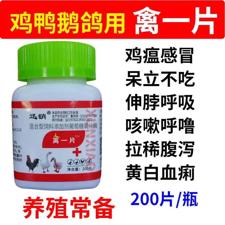 禽一片鸡鸭鹅专用鸽鸟鹌鹑禽类通用200片正品