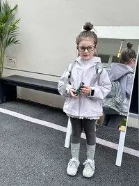 【25F022】秋季儿童硬核4级强防水冲锋衣男女童户外防风连帽外套