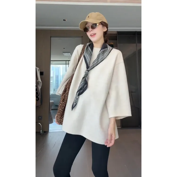 徐靖靖【韩版卫衣】中袖气质时尚百搭轻奢洋气T恤显瘦上衣女2508195