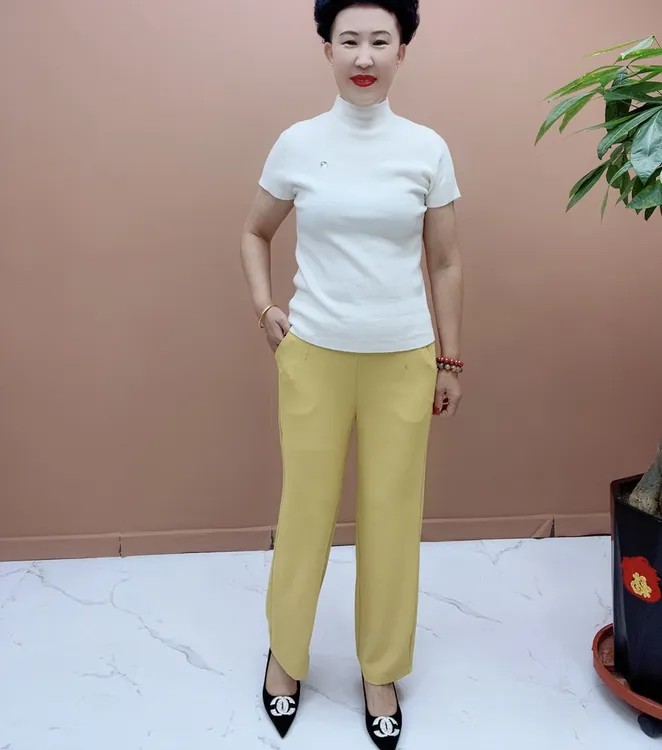 7698夏季冰柔凉凉直筒裤时尚垂感显瘦薄裤子窄版阔腿裤女高档