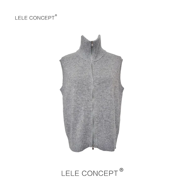 LELE CONCEPT丨时装无袖拉链针织马甲FJ25C0166Y