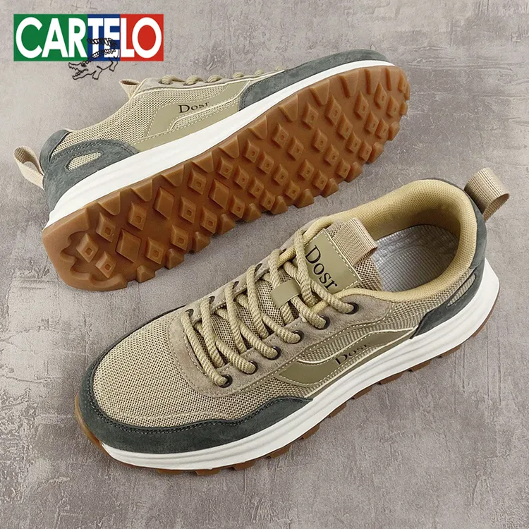 卡帝乐鳄鱼男鞋夏季透气男士休闲鞋子男网面耐磨运动鞋男款德训鞋