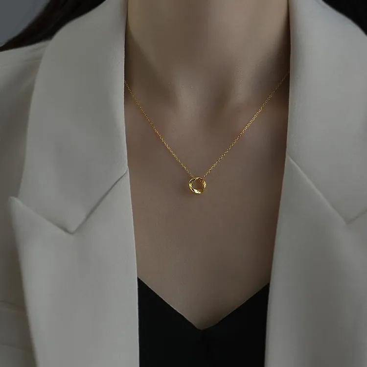 Catia Seli 链子925银 纯银项链女莫比乌斯环轻奢设计高级锁骨链