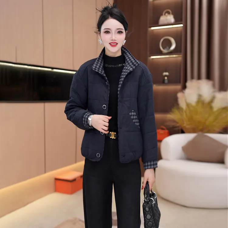 秋冬新款优雅气质女装时尚加棉加厚休闲短外套【353#】