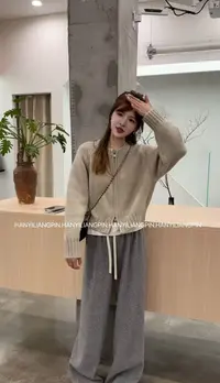 【慵懒风】韩系绵羊毛针织衫（不可机洗）