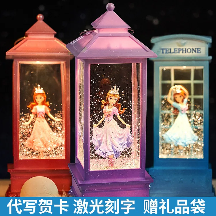 旋转音乐盒八音盒爱莎公主艾莎水晶球款女童儿童女孩十岁生日礼物