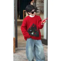 现货 THE LUHAN【叮叮当】秋冬圣诞小众设计亲子装中大童毛衣25853