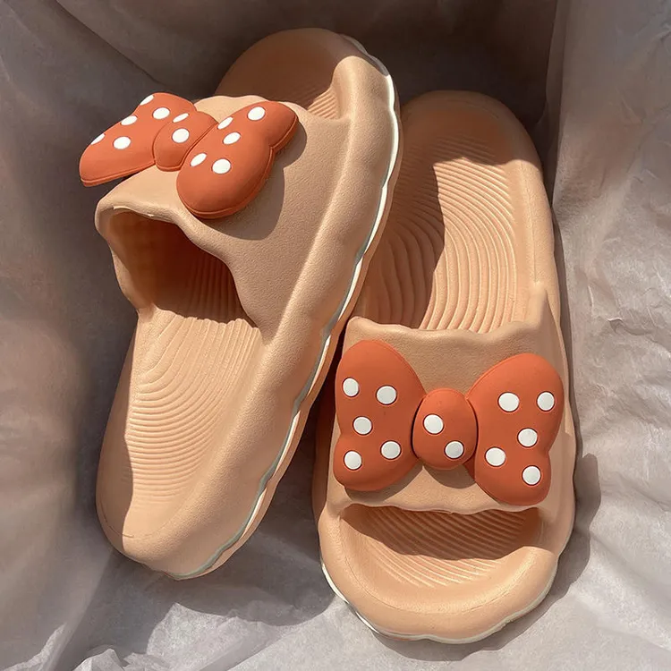 仙女风拖鞋女夏季2023新款软底防滑时尚居家洗澡可爱蝴蝶结一字拖