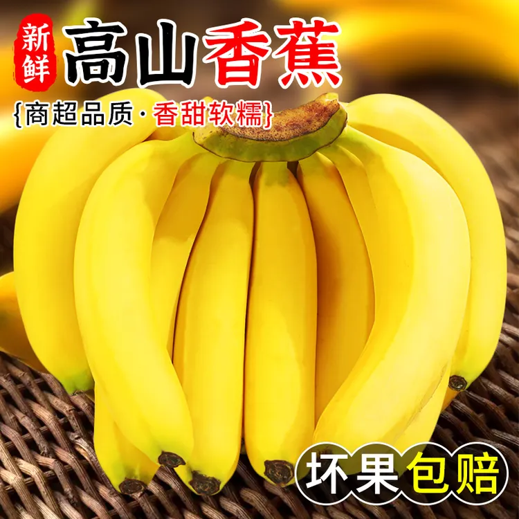 现摘粉糯高山甜香蕉新鲜水果当季大芭蕉小米蕉孕妇整箱包邮自然熟