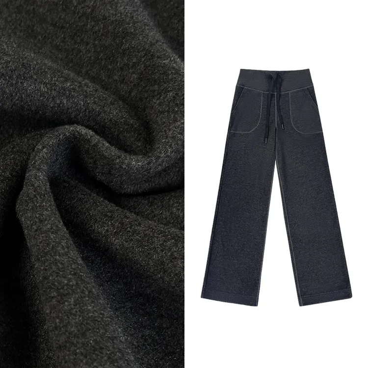 “帕梅拉”5.0蚕丝绵羊毛大口袋高腰抽绳运动跑步保暖直筒裤M80165