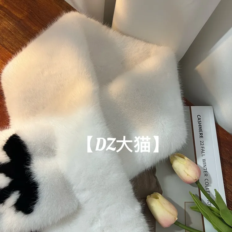 冬季纯色保暖韩版小香风围巾百搭加厚时尚毛茸茸网红围巾ins