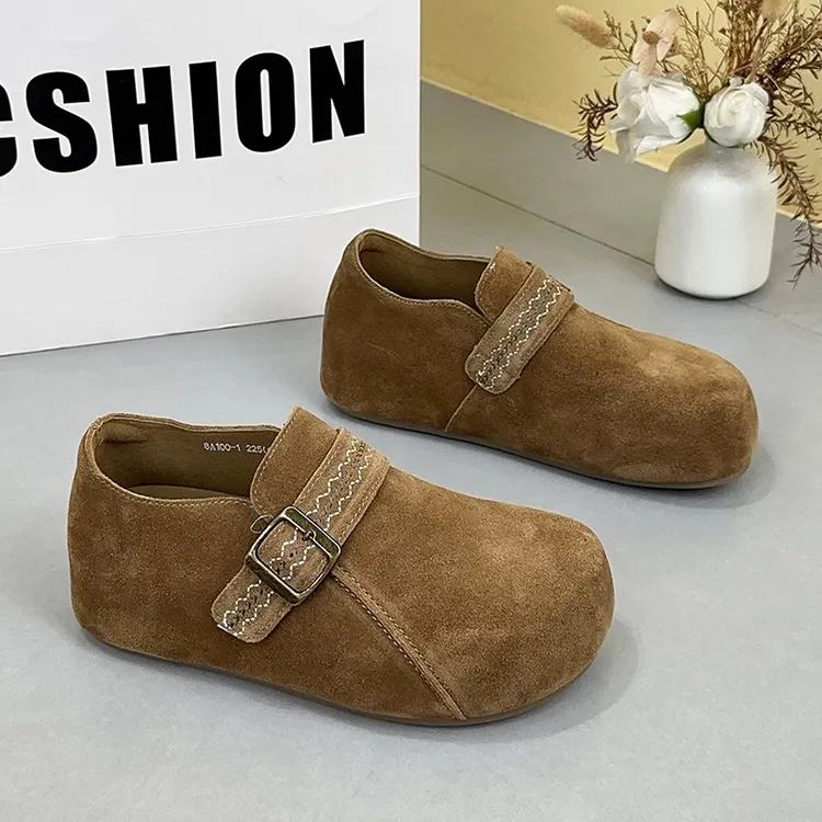 轻奢全包内增高勃肯鞋女2025新款软底懒人一脚蹬绝美厚底博肯鞋女