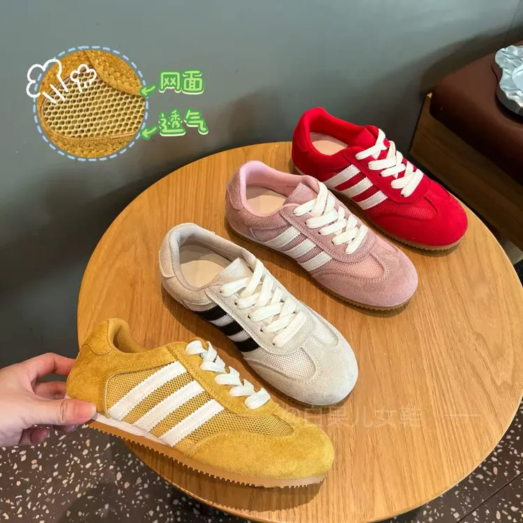 网面阿甘鞋女2025夏季新款时尚休闲百搭软底透气复古低帮阿甘鞋