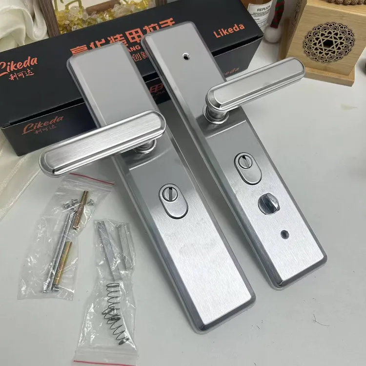 (拍1发10)防盗门拉手拉丝双拉簧拉手6510工程拉手门锁不锈钢