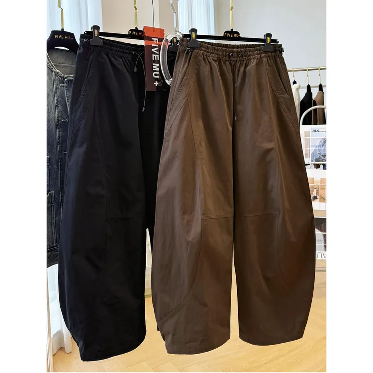 设计感300斤加大码工装裤男女秋季宽松休闲裤弯刀裤显瘦长裤子潮