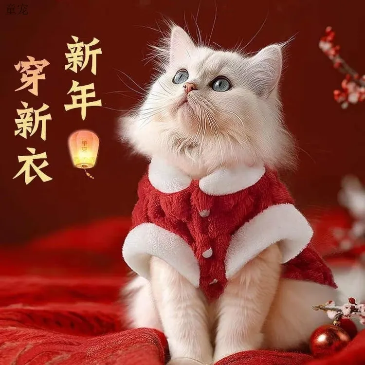猫咪外出衣服猫咪衣服狗狗冬季毛衣棉背心保暖套装布偶比熊博美秋