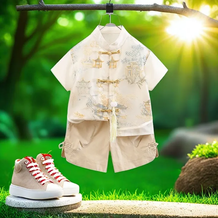 汉服中国风男宝套装儿童新中式夏季民族服礼服小童国风薄款童装