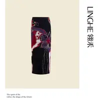 【可可专属】翎禾LINGHE-秋冬季复古新中式提花针织半裙