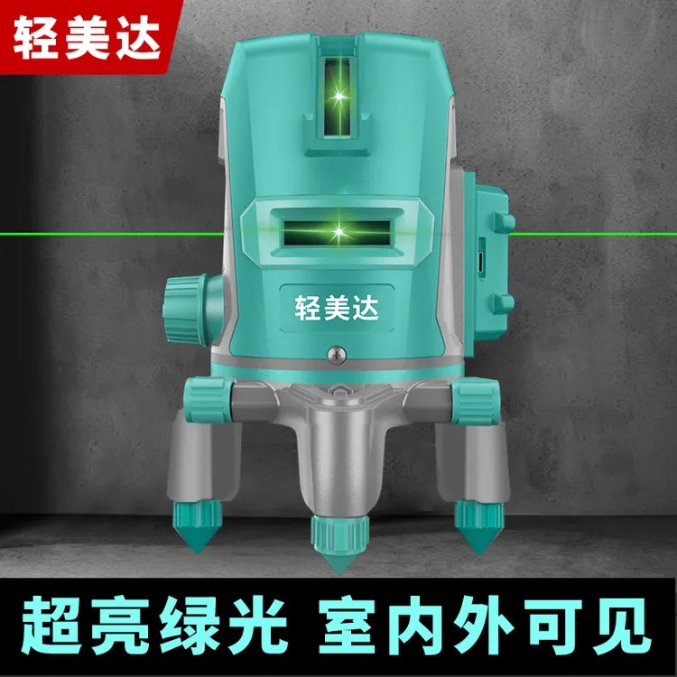 轻美达水平仪2025新款室外超亮绿光2/3/5线 LD高精度细线红外线仪