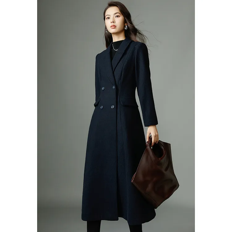 晚白【新品】冬外套长款绵大衣女25082112