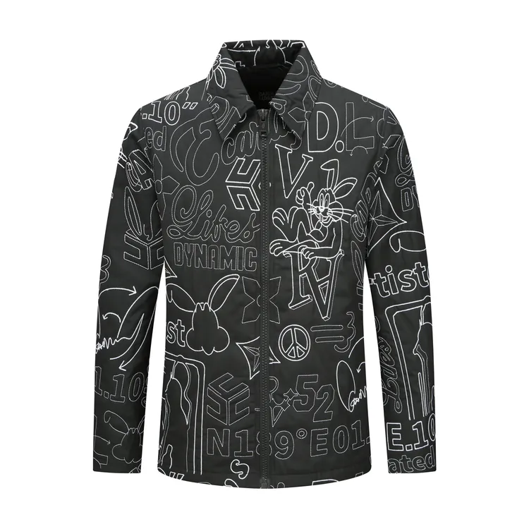 H1252卡迪系列轻奢潮款男式秋冬夹克 时尚休闲保暖防风棉服外套