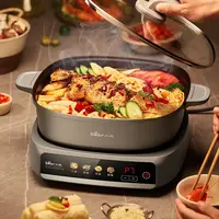 小熊电火锅家用分体式电锅火锅专用锅多功能电炒菜锅电热煮锅