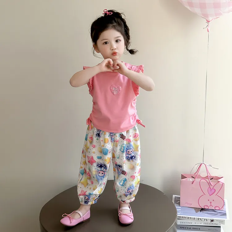 女童套装超好看夏装2025新款洋气儿童敖丙服装女孩夏季衣服两件套
