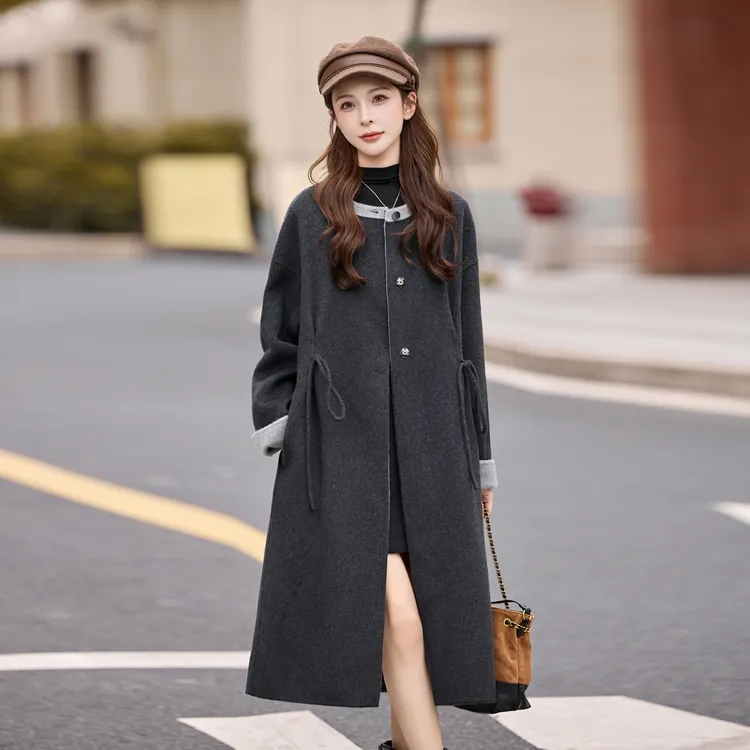 双面呢羊毛大衣女2025秋冬新款高级感简约通勤百搭显瘦毛呢外套