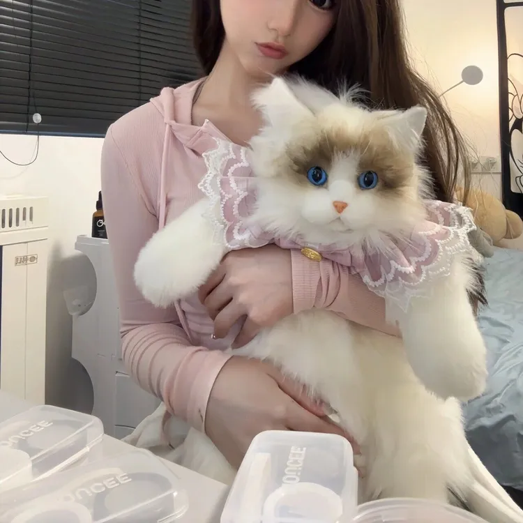 送女朋友仿真布偶猫娃娃背包玩偶小猫咪宠物毛绒公仔女生生日礼物