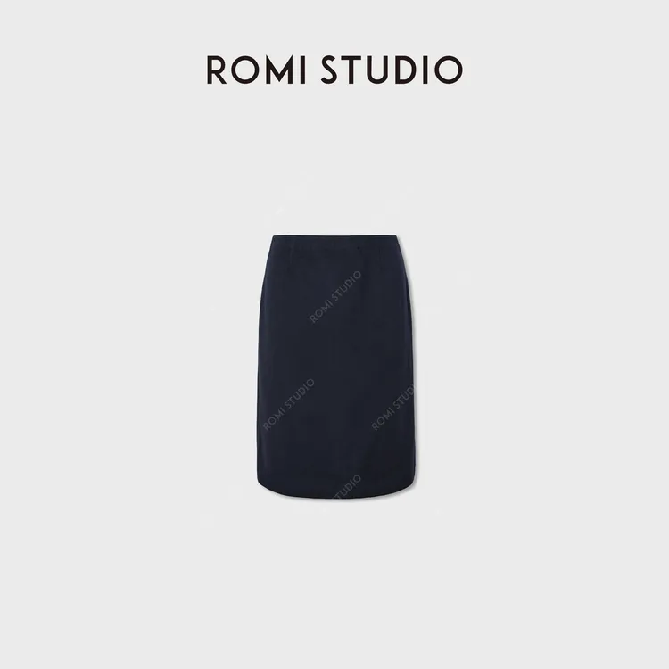 ROMI STUDIO"智性松弛"100%阿拉善小山羊绒质感半身裙RWCWXG5494