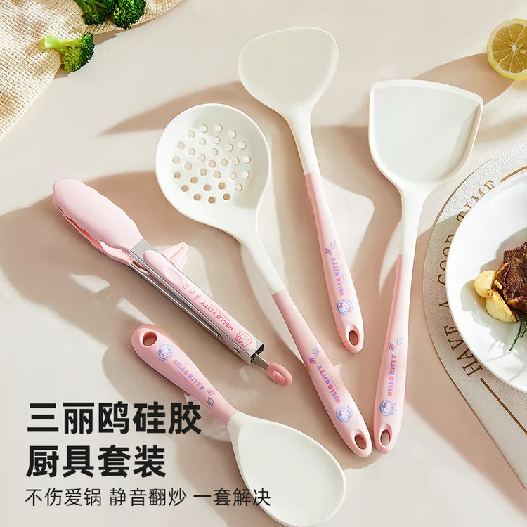 三丽鸥【硅胶锅铲】不粘锅炒菜铲子锅勺套装耐高温可爱家用厨房专用