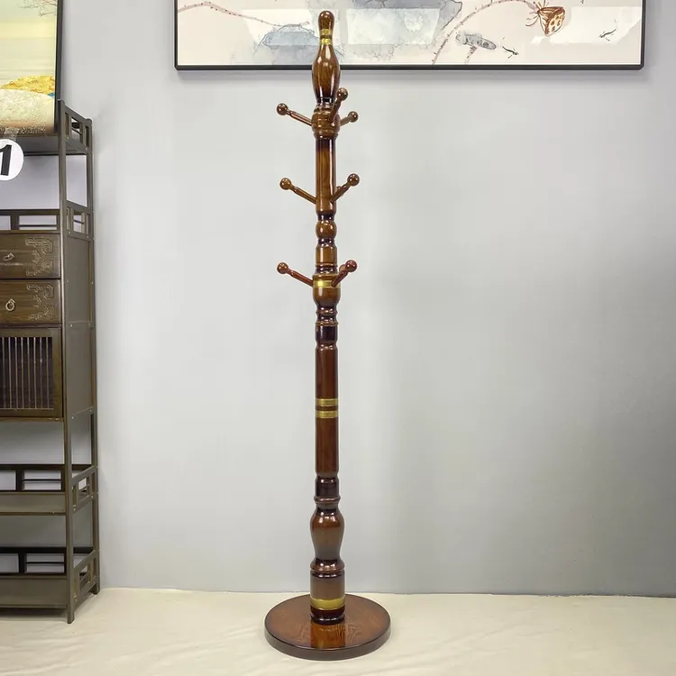 卧室家用实木衣帽架轻奢衣服架子衣帽架卧室挂挂衣杆