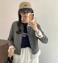 （蛋糕小姐）韩国鸡蛋家新款！代购2025秋冬款羊毛针织开衫毛衣2038