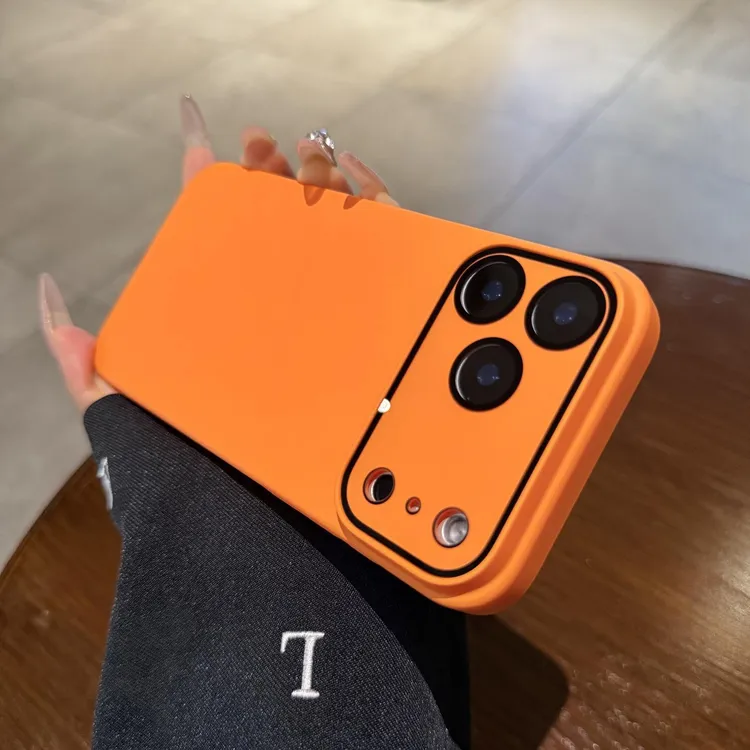 适用苹果17promax手机壳黑武士镜头膜全包磨砂肤感简约纯色保护套