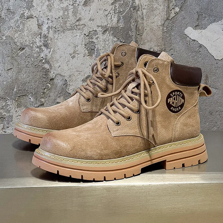 AfSnb大黄马丁靴男女款秋冬季爆款加绒厚底马丁靴英伦风男靴百搭