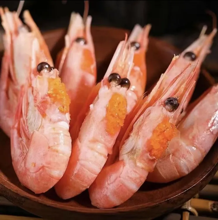 北极甜虾 新鲜速冻大号头籽甜虾 80-100规格 3斤/盒