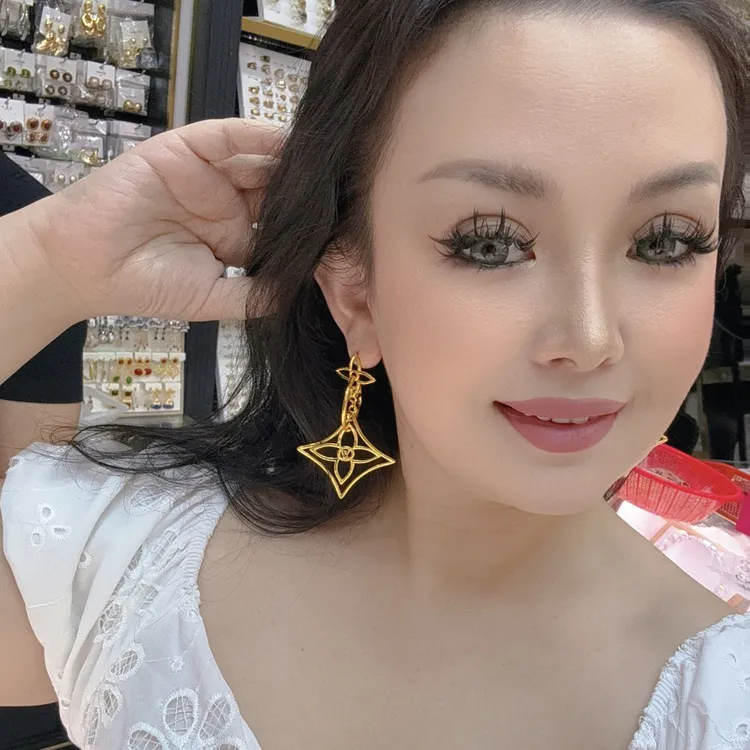 铜合金耳饰 哈尼西牧时尚百搭气质耳环#0008987