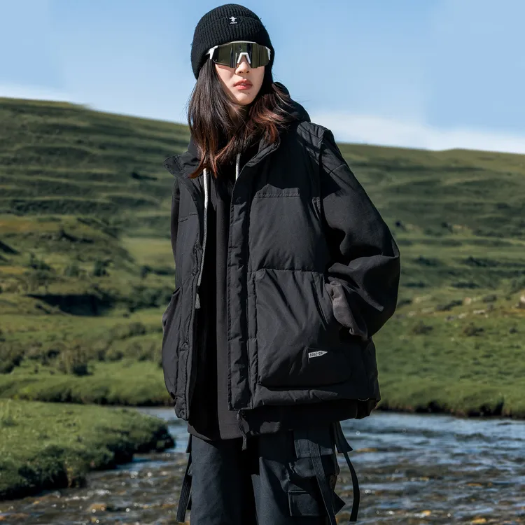 AOGZ羽绒服马甲男女2025新款保暖潮牌加厚宽松机能风美式工装马夹