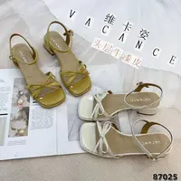 87025新款高品质头层牛皮内里全羊皮气质舒适减龄凉单鞋