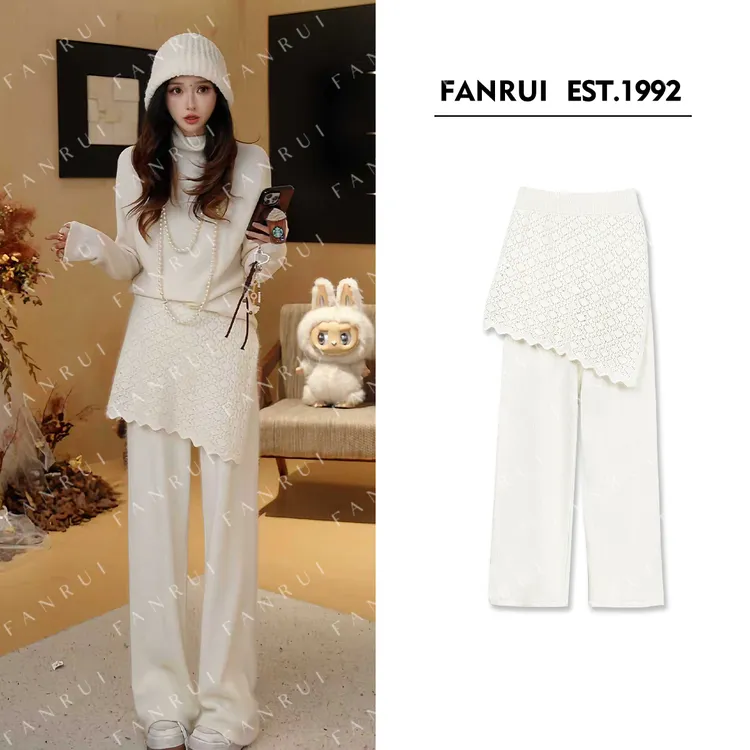 FANRUI/泛芮「贝贝biuu」羊毛简约设计感洋气通勤女装休闲裤B17450