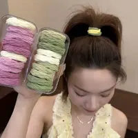 2025新款多巴胺色系扎发皮筋可爱简约发绳发圈文艺少女头绳