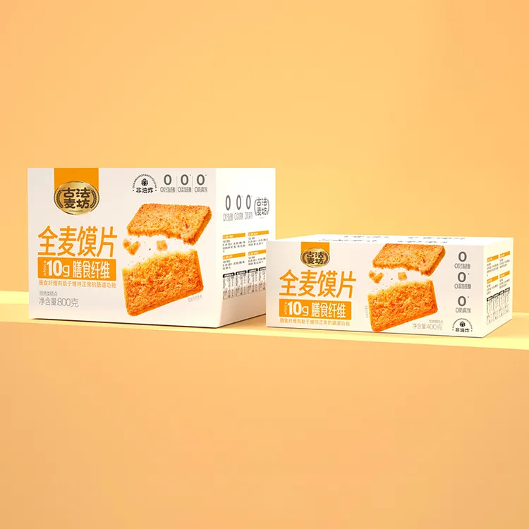 【麦吉诺】全麦粗粮烤馍片非油炸多口味零食饼干烤馍片400g1盒