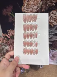 【金纱菱格】——大发手工穿戴甲