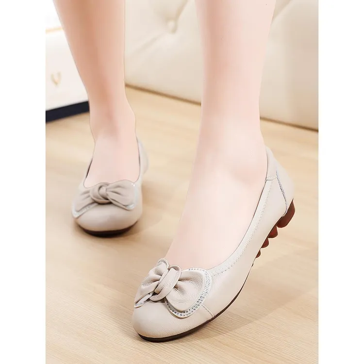 软底软面低跟豆豆鞋2025夏季新款舒适女鞋休闲百搭瓢鞋平底单鞋子